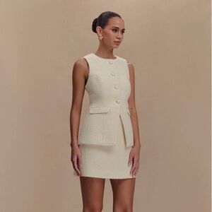 Meshki Cream Textured Jacket,size XXS, Brand New